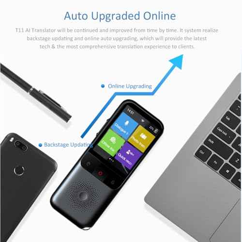 Docooler Portable Language Translator Device, Voice Interpreter with 134 Languages Voice, Translating 10 Offline Translation Recording Photo Translation for Travel Business Study Use