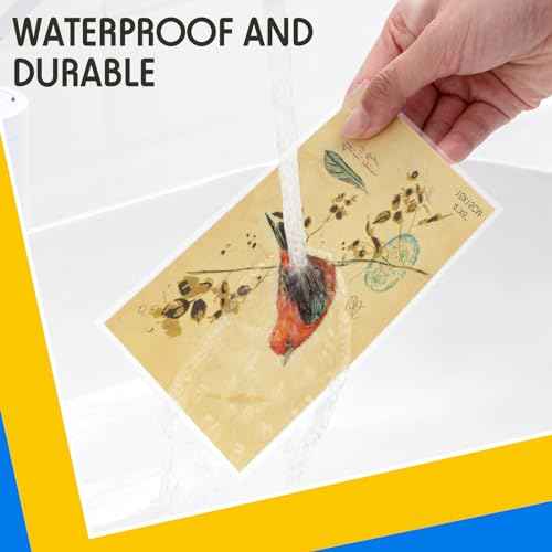 Kosiz 100 Pack Matte Self Adhesive Laminating Sheets, 9 x 11.5 Inches, 4 Mil Thick for Letter Size 8.5 x 11 Matte Finish Self Lamination Sealing, No Heat Laminating, With Scraper