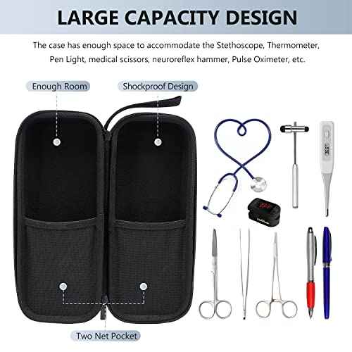 LOVEVOOK Nurse Backpack Laptop Backpack for Women with Stethoscope Case & USB Charging Port Anti Theft Travel Backpacks Doctor Bag Fits 15.6 Inch Laptop and Notebook, Black