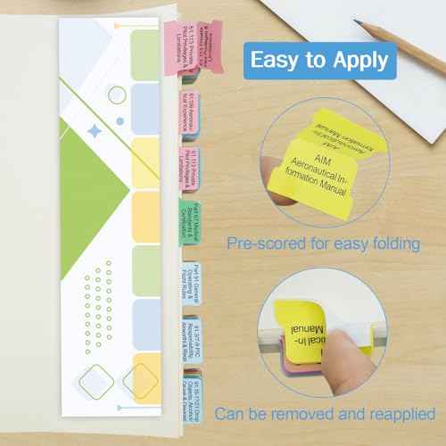 FAR/AIM 2026 Index Tabs for Private Pilot (with No Book), 80 PCS Color-Coded & Laminated Tabs, with Alignment Guide & Bookmark, Tear-Resistant and Waterproof