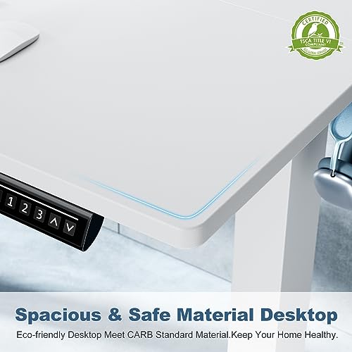 DUMOS 40-Inch Electric Standing Desk with Memory, Adjustable Home Office Desk