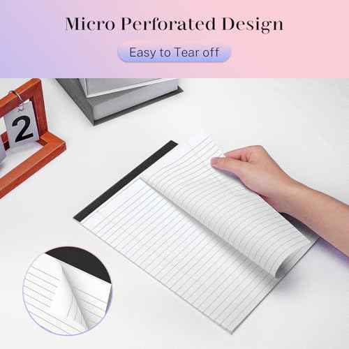 2 Pack Legal Pads 8.5 x 11 White Note Pads 8.5 x 11 Notepad Micro Perforated Writing Pads Lined Paper Pads Wide Ruled Pad of Paper 30 Sheets Notebook for To-Do Lists, School & Office Supplies