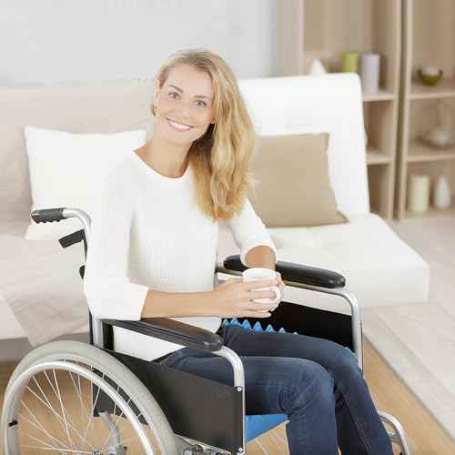 2PCS Egg Crate Chair Foam Cushion Seat Cushion Wheelchair Cushions Recliner Cushion Support Chair Cushion for Office Car Sciatica Pain Relief Pad