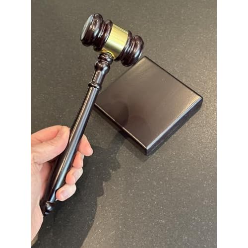 Gavel and Sound Block Set for Lawyers, Judges, and Chairmen of The Board - Perfect Desk Accessory for Local Club Presidents