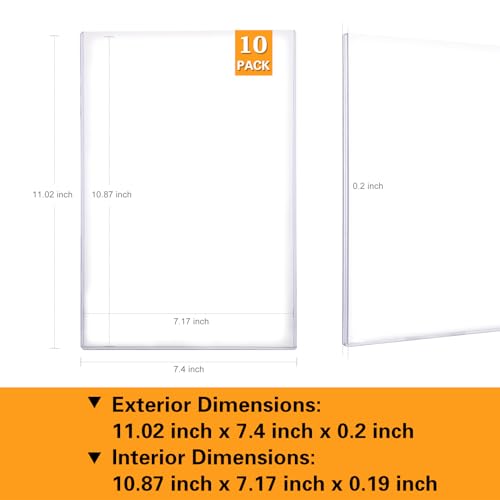 10ct Current Comic Book Toploaders - Modern Comic Book Top loaders, Crystal Clear Regular Comic Book Topload, Premium PVC Comic Book Holder, Crystal Clear Protection for Display, Storage, Collection