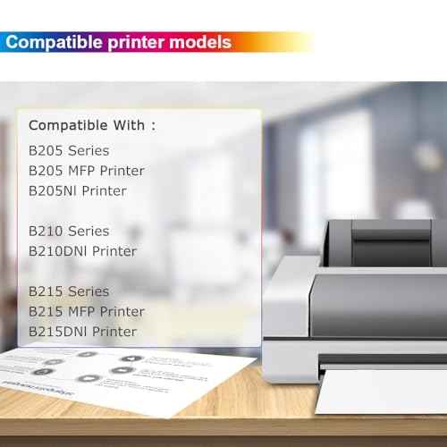 Compatible B205 B210 B215 Toner Cartridge Replacement for 106R04347 106R04346 use for B210DNI B205NI B215DNI Printer, High Yield 3,000 Pages (Black, 1-Pack)