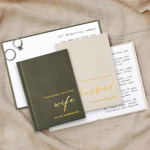 Elegant Velvet Wedding Vow Books With Gold Foil Lettering - Perfectly Sized His and Hers Vow Books With Plenty Of Pages To Write Whatever is on Your Heart - A Beautiful Addition For The Wedding Day