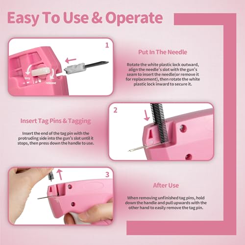 Stitch Gun for Clothes Hot Pink + White with 2,000 Fasteners – FXBSQF