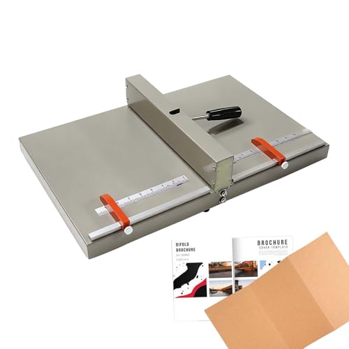 JARYANNIX 14-In Manual Paper Creasing Machine with Scale & Positioning Blocks