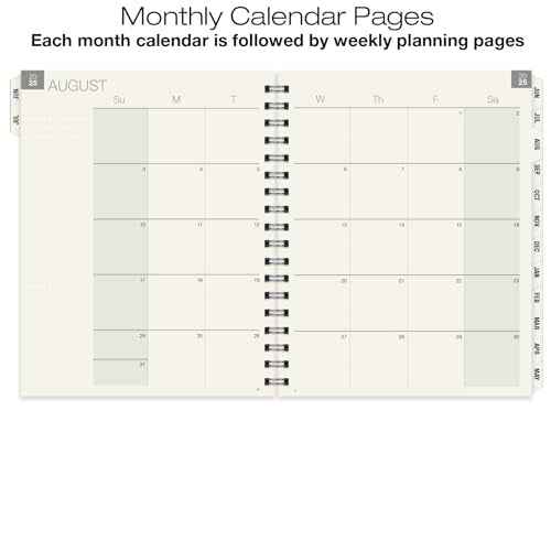 Global Printed Products Essential 8.5"x11" Monthly & Weekly 2025-2026 Planner - (8.5" x 11" - June 2025 Through July 2026)