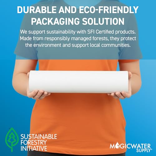 MagicWater Supply 10 Pack Mailing Tubes 3in x 24in White with End Caps