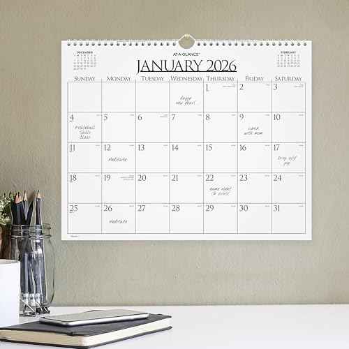 AT-A-GLANCE 2026 Wall Calendar, Monthly, 15" x 12", Medium, Business (997-1-26)