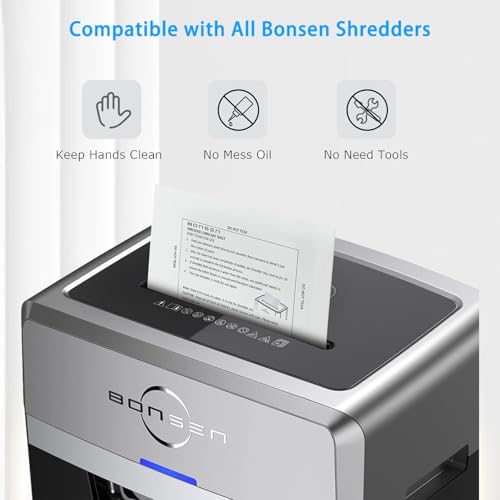 Bonsen 50-Pack Shredder Lubricant Sheets, Clean, Sharpen, Prevent
