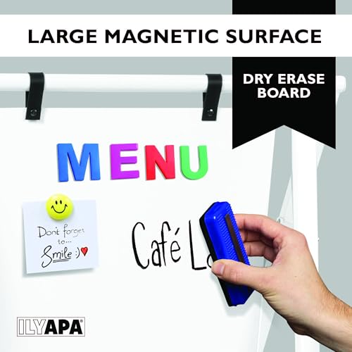 Ilyapa White Frame Metal A-Frame Signboard - 24x30 Inch Outdoor Whiteboard