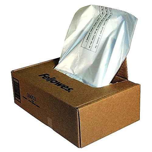 Fellowes 36053 Shredder Bags, 9 Gal, F/99CI,90S, 15-Inch x14-Inch x30-Inch, 100/CT,CL