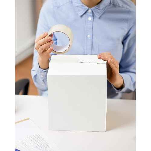 40-Pack-Small-Shipping-Boxes-9x6x4, Corrugated-Cardboard-Boxes-for-Packaging-Small-Business, White-Boxes-Mailers