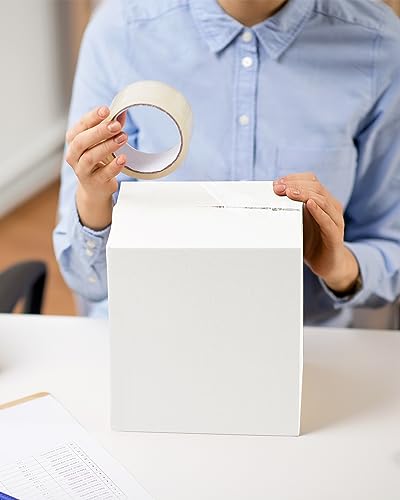 Poever 40-Pack Small Shipping Boxes 9x6x4 Inches White Corrugated Cardboard
