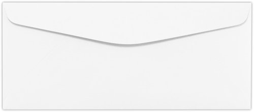 LUXPaper #10 Classic Linen Business Envelopes | Commercial Flap | 4 1/8" x 9 1/2" | Avon Brilliant White | 24lb. Text | 250 Qty