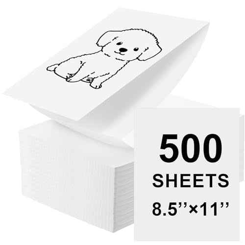 Thermal Printer Paper 8.5 x 11 Inch 500 Sheets Quick Dry Folding Thermal Paper Us Letter, Compatible with M08F/A40/P40/F2S/F1S Portable Printer, Folded Continuous A4 Printing