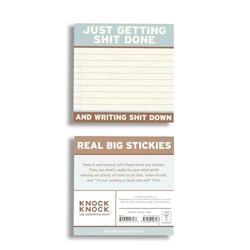 Knock Knock Getting Shit Done Large Sticky Notes (4 x 4-inches) (Pack of 8)
