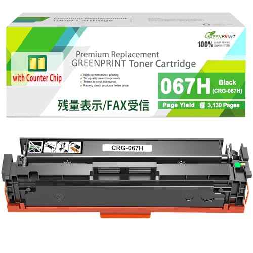 067H CRG-067H CRG067H Compatible Toner Cartridge with Counter Chip Black High Yeild 3130 Pages for Canon imageCLASS LBP630C Series LBP632Cdw LBP633Cdw MF650C Series MF652Cdw MF654Cdw MF653Cdw MF656Cdw