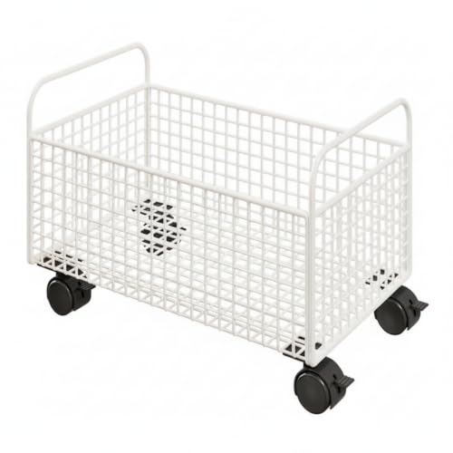 Mobile Book Cart with Handle - Black, Medium Capacity