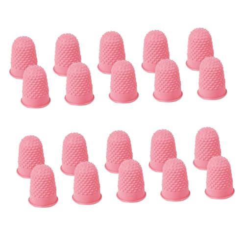 20-Pack Rubber Finger Tip Protectors for Sewing Crafting & Money Counting