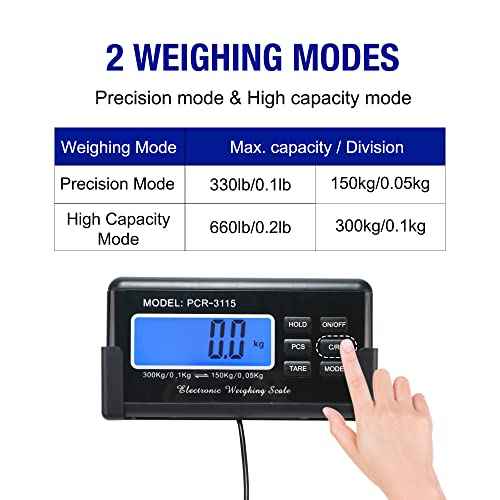 Charmline 660lbs x 0.1lbs High Accuracy Digital Postal Scale, Shipping Scale with 21x17 Large Stainless Steel Platform, Heavy Duty Scale for Packages/Dog/Postage/Luggage, Battery & AC Adapter Powered