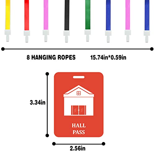 Fun-Plus Type A 12 Pack Classroom Hall Pass Lanyards Set for Teachers & Students