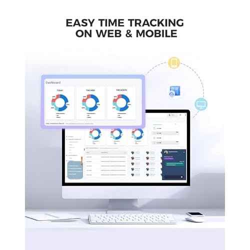 NGTeco Time Clock Cloud-Based, 4-in-1 Time Clocks for Employees Small Business, 2.4GHz WiFi Remote Control Clock in and Out Machine with Software & App, 10 IC Cards, 0 Monthly Fee
