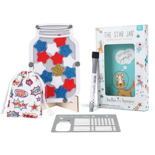 The Original Star Jar- Star Jar Reward Chart for Kids, Star Chart for Potty Training, Chore Chart for Kids Reward Jar, Magnetic Reward Jar Classroom, Reward Jars for Kids (Superhero Collection)