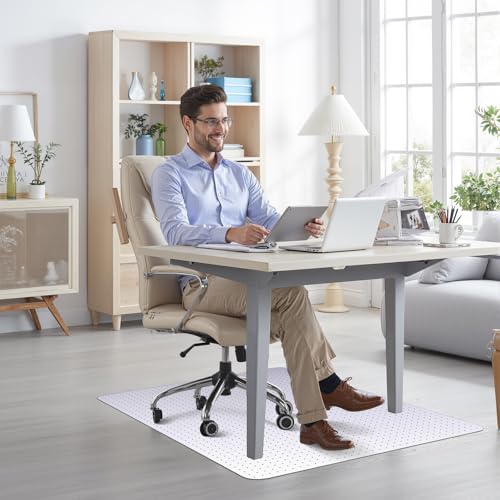 Heavy Duty Hard Material Chair Mat for Carpeted Floor Slip Resistant Carpet Protector for Home Office Easy Glide Desk Floor Mat for Office Chair on Carpets