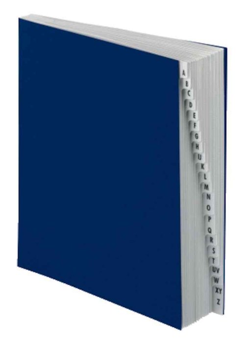 Pendaflex DDF3OX Expanding Desk File, A-Z, Letter Size, Acrylic-Coated Pressboard, Dark Blue