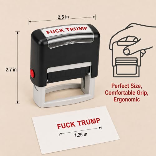 Anti-Trump Rubber Stamp - Self-Inking Political Gag Stamp for Crafts & Signs