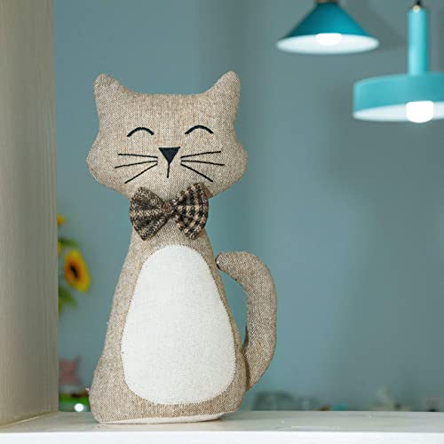 Marwood Cat Stuffed Door Stopper – Cute Fabric Door Holder for Home & Office