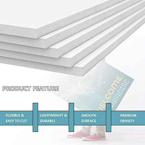 15 Pack White Foam Board for Projects, 12 x 16.5Inch Foam Core Baking Board Mat Board Center, 3/16Inch Thick Polystyrene Foam Sheet for School, Presentation, Signage & Art Crafting