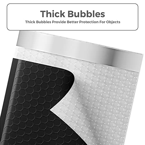 METRONIC Black 8.5x12 Inch Padded Bubble Mailers - Pack of 40 Self-Seal Envelopes