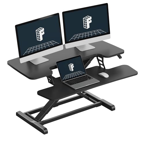 FLEXISPOT 36-Inch Height Adjustable Standing Desk Converter Black