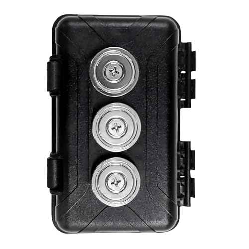 Upgraded Magnetic Key Holder Under Car, Hide a Key Outside Waterproof Magnetic Key Box for Under Car Large Hide Box Magnetic Storage Box, Black