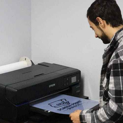 Screen Print Direct® Waterproof Inkjet Film Sheets (8.5" x 14" - 100 Sheets) - Transparency Film for Silk Screen Printing, Inkjet Film Sheets for Screen Printers - Screen Printing Supplies