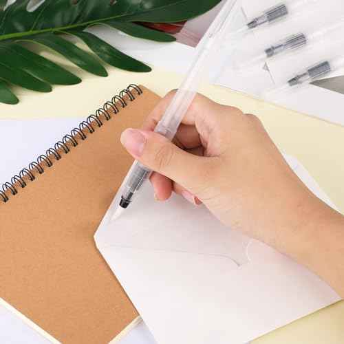6pcs Envelope Moisteners, Pencil Style Stamp & Letter Sealer with Nylon Brush Head Envelope Wetter Envelope Licker Tool Mailing Moistener for Office Classroom