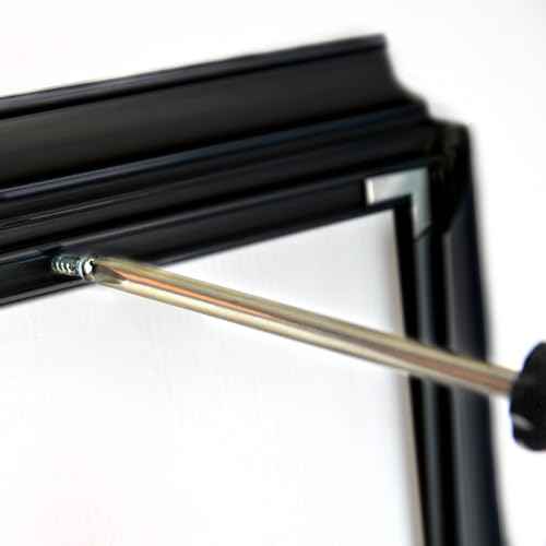 Azar Displays 300342-BLK Wall Mount Plastic Snap Poster Frame 22" x 28" Portrait/Landscape Sign Holder Frame