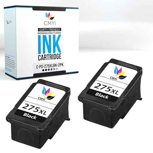 PG-275XL High Yield Black Replacement Ink Cartridge for Canon PIXMA TS3522 TR4720 TS3520 TS3500 TR4700 Printers (2 Black)