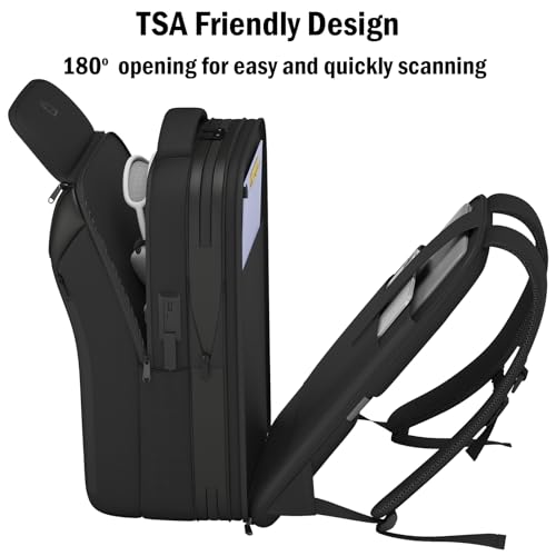 Expandable Travel Backpack, Business Laptop Backpack,TSA-Flight Approved Backpack with USB Charging Port fit 17.3 Inch Laptop for Men Women