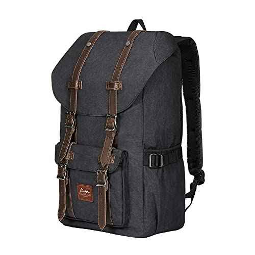 KAUKKO Travel Laptop Backpack, Outdoor Rucksack, Casual backpack Fits 15.6"(Oxford Black)