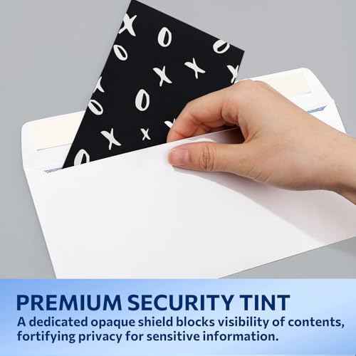 SUNEE Envelopes Letter Size Self Seal #10 Windowless Mailing Business Envelopes 500 Pack, 4-1/8 x 9-1/2 inch - White Envelopes - 24LB - Secure & Printer Compatible for Letters, Checks, Mailings