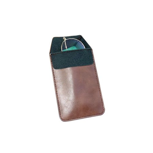 Pocket Protector, 2 Pieces PU Leather Pocket Pen Holder Organizer Pouch for Shirts Lab Coats Pants Pen Sleeve MultiPurpose Pen Pocket Holds Pens Pointers Pencils and Notes Card (Wine Red , Brown)