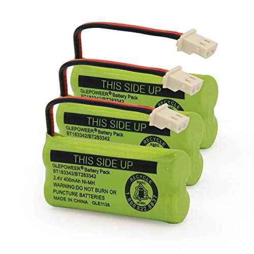 BT183342/BT283342 2.4V 400mAh Ni-MH Battery Pack, Also Compatible with Cordless Phone Batteries BT166342/BT266342 BT162342/BT262342 CS6709 CS6609 CS6509 CS6409 EL52100 EL50003(3 Pack)