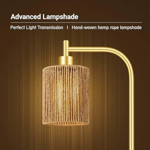 BoostArea Industrial Floor Lamp, Standing Lamp with Lampshade, 6W LED Bulb Included, Modern Floor Lamp with Foot Switch, Bright LED Lamp for Living Room and Bedroom, Office