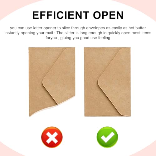 ZEYIYER Stainless Steel Letter Opener Set - Gold & Silver Envelope Slitters for Office & Home